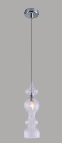 Светильник подвесной IRIS SP1 A TRANSPARENT Crystal Lux прозрачный 1 лампа, основание хром в стиле современный  фото 3